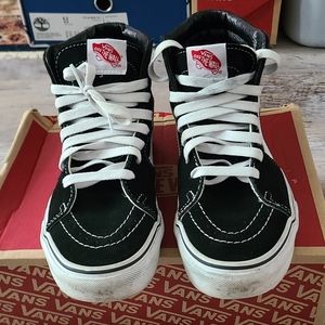 Vans sk8 hi black/black/white